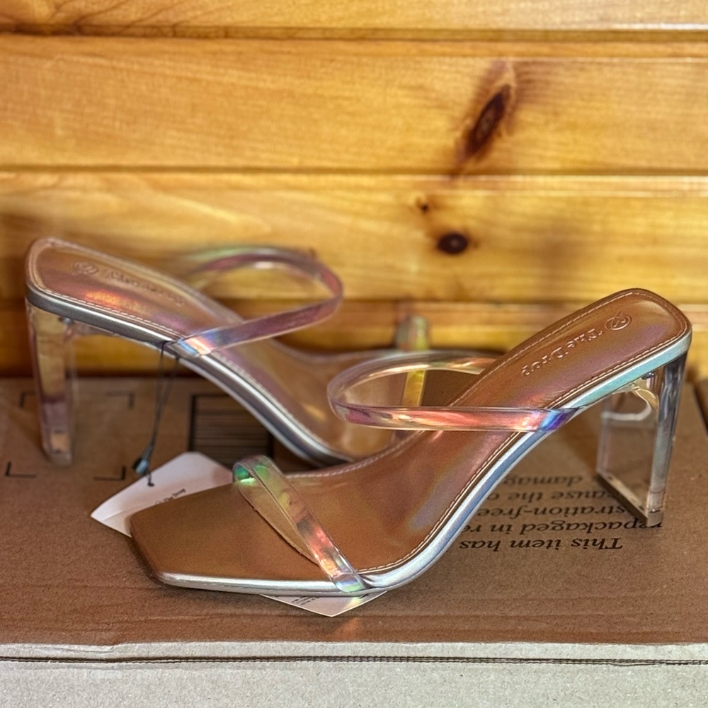 Steve Madden Gold Iridescent Heels